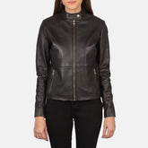 Namor Brown Leather women Biker Jacket